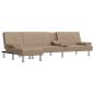 Preview: Schlafsofa in L-Form Cappuccino-Braun 255x140x70 cm Kunstleder