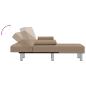 Preview: Schlafsofa in L-Form Cappuccino-Braun 255x140x70 cm Kunstleder