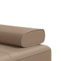 Preview: Schlafsofa in L-Form Cappuccino-Braun 255x140x70 cm Kunstleder