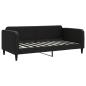 Preview: Tagesbett Ausziehbar Schwarz 90x190 cm Stoff