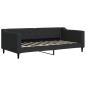 Preview: Tagesbett Ausziehbar Schwarz 90x190 cm Stoff