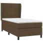 Preview: Boxspringbett mit Matratze Dunkelbraun 80x200 cm Stoff