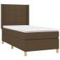 Preview: Boxspringbett mit Matratze & LED Dunkelbraun 80x200 cm Stoff