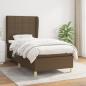 Preview: ARDEBO.de - Boxspringbett mit Matratze Dunkelbraun 80x200 cm Stoff