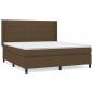 Preview: Boxspringbett mit Matratze Dunkelbraun 160x200 cm Stoff