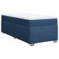 Preview: Boxspringbett mit Matratze Blau 80x200 cm Stoff