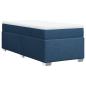 Preview: Boxspringbett mit Matratze Blau 80x200 cm Stoff