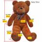 Preview: Weicher XXL-Plüsch-Teddybär Braun 85 cm