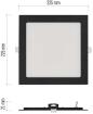 Preview: EMOS NEXXO ZD2343 LED-Einbauleuchte, quadratisch, Change CCT, 18W, 1600lm, 225x225mm, schwarz (1540241870)