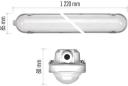 Preview: EMOS MISTY ZT1531 LED Feuchtraumleuchte, 35W, 5600lm, kaltweiß, IP66, grau (1546138500)