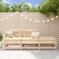 Preview: ARDEBO.de - 3-tlg. Garten-Lounge-Set mit Kissen Massivholz