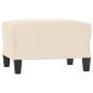 Preview: Sessel mit Hocker Beige 60 cm Mikrofasergewebe