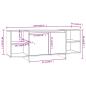 Preview: TV-Schrank Braun Eichen-Optik 130x35x50 cm Holzwerkstoff