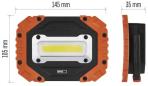 Preview: EMOS COB LED Arbeitsleuchte, 700 lm, 4x AA, schwarz-orange