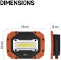 Preview: EMOS COB LED Arbeitsleuchte, 700 lm, 4x AA, schwarz-orange