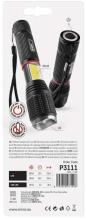 Preview: EMOS 1440813170 COB LED+LED Metall-Taschenlampe P3111, 230 lm, 3x AAA, Fokus, schwarz