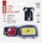 Preview: EMOS CREE P3531 LED + COB LED Stirnlampe P3531, 330lm, 65m, für 3xAAA, grau (1441233110)