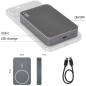 Preview: EMOS WI 1046 Powerbank, 10000 mAh, 20W, Wireless, grau (1613055101)