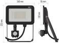 Preview: EMOS PROFI ZS2732 LED-Flutlicht, anthrazit, 30W, 3300lm, neutralweiß (1531242732)