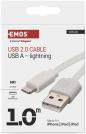 Preview: EMOS SM7013W USB Kabel 2.0 A Stecker, i16P Stecker, Länge 1m, weiß (2335071310)