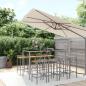 Preview: ARDEBO.de - 9-tlg. Gartenbar-Set Grau Poly Rattan & Massivholz Akazie