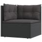 Preview: 7-tlg. Garten-Lounge-Set mit Kissen Schwarz Poly Rattan