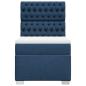 Preview: Boxspringbett mit Matratze Blau 80x200 cm Stoff