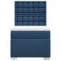 Preview: Boxspringbett mit Matratze Blau 80x200 cm Stoff