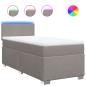 Preview: Boxspringbett mit Matratze Taupe 80x200 cm Stoff