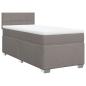 Preview: Boxspringbett mit Matratze Taupe 80x200 cm Stoff