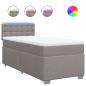 Preview: Boxspringbett mit Matratze Taupe 80x200 cm Stoff