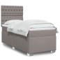 Preview: ARDEBO.de - Boxspringbett mit Matratze Taupe 80x200 cm Stoff