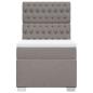 Preview: Boxspringbett mit Matratze Taupe 80x200 cm Stoff