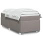 Preview: ARDEBO.de - Boxspringbett mit Matratze Taupe 80x200 cm Stoff