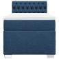 Preview: Boxspringbett mit Matratze Blau 80x200 cm Stoff