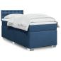 Preview: ARDEBO.de - Boxspringbett mit Matratze Blau 80x200 cm Stoff