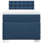 Preview: Boxspringbett mit Matratze Blau 80x200 cm Stoff