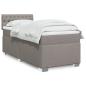 Preview: ARDEBO.de - Boxspringbett mit Matratze Taupe 80x200 cm Stoff