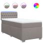 Preview: Boxspringbett mit Matratze Taupe 80x200 cm Stoff