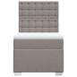 Preview: Boxspringbett mit Matratze Taupe 80x200 cm Stoff