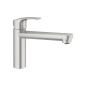 Preview: ARDEBO.de GROHE Eurosmart Einhebel-Spültischarmatur, Hochdruck, 1/2, supersteel (30463DC0)