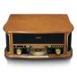 Preview: Retro-Plattenspieler aus Holz mit Bluetooth®, AM/FM-Radio, USB-Codierung, CD-Player, Kassettenspieler und eingebauten Lautsprechern