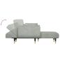 Preview: Schlafsofa in L-Form Hellgrau 275x140x70 cm Samt