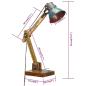 Preview: Schreibtischlampe Industrie-Stil Mehrfarbig Rund 23x18x95cm E27