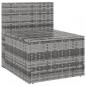 Preview: Garten-Mittelsofas mit Kissen 2 Stk. Grau Poly Rattan