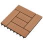 Preview: 22 Stk. Terrassenfliesen 30 x 30 cm 2 qm WPC Braun