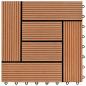 Preview: 22 Stk. Terrassenfliesen 30 x 30 cm 2 qm WPC Braun