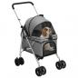 Preview: Hundewagen Faltbar Grau 76x50x100 cm Oxford-Gewebe