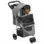 Preview: Hundewagen Faltbar Grau 80x46x98 cm Oxford-Gewebe