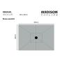 Preview: Madison Sonnenschirm Delos Luxe 300x200 cm Grau PAC5P014